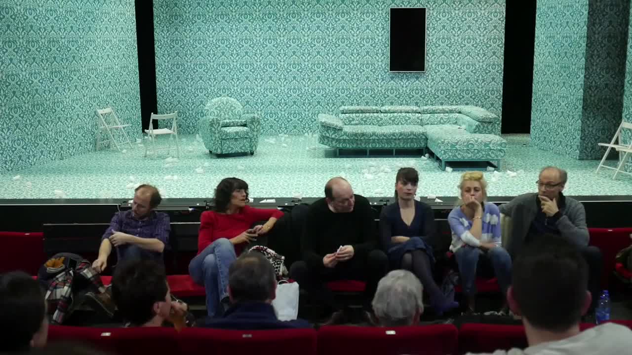 Vidéo Ionesco, "La Cantatrice chauve", m.e.s. P. Pradinas, rencontre avec le public