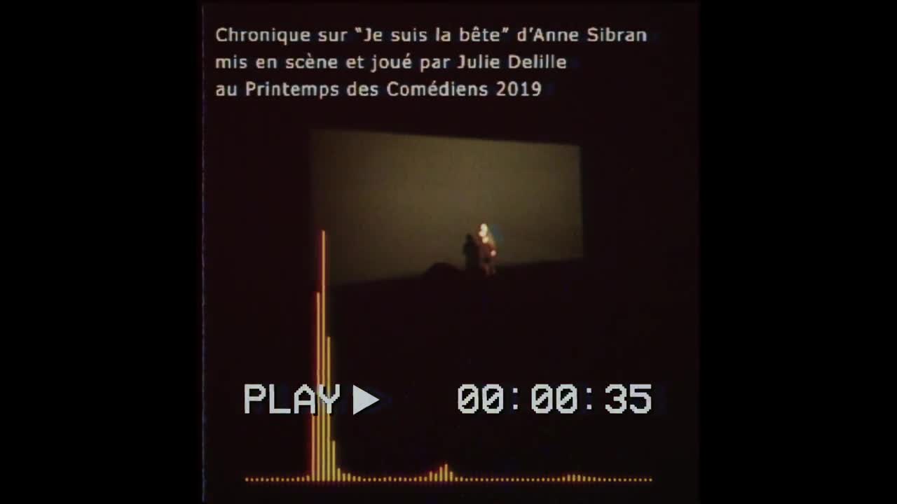 Vidéo "Je suis la bête" d'A. Sibran, m.e.s. de J. Delille, chronique