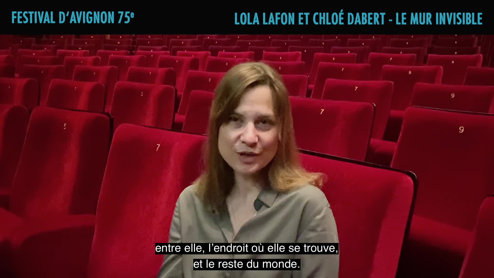 Vidéo Chloé Dabert présente "Le Mur Invisible"