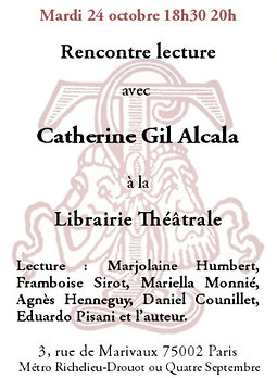 Illustration de Rencontre lecture avec Catherine Gil Alcala à la Librairie Théâtrale