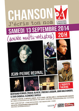 Illustration de Soirée 'Chanson j'écris ton nom' 13/09/2014 - Paris