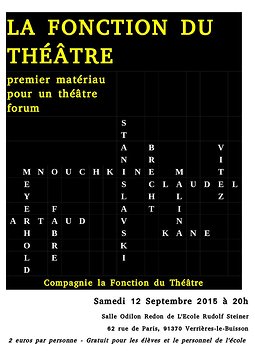 Illustration de "La Fonction du Théâtre" - premier matériau pour un théâtre forum
